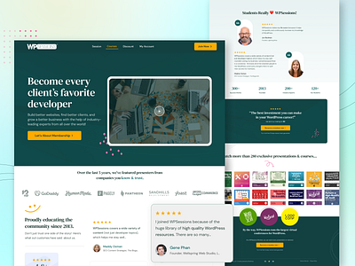 Unique Landing Pages designed for WP Sessions conversion design figma flat graphic design ui ux