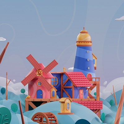 LightHouse 3d art c4d cinema4d design illustration