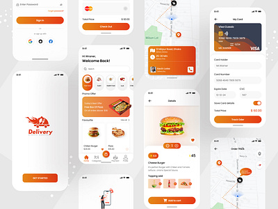Food delivery app ui design app ui burger fast delivery food app food delivery fresh delivery mobile app mobile ui design pizza ui design ui ux yummy food