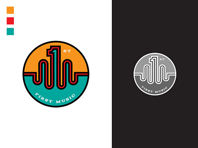 FIRST MUSIC Logo daily logo daily logo challenge design first music graphic design lean records logo logo design record label retno spiiin vintage