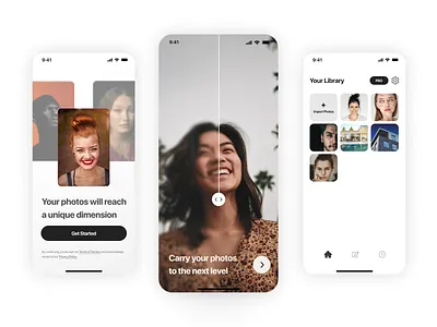 Photo Editor App app black edit editor home interactive minimal mobile mobile app mobile design onboarding photo photo editor photography photography editor ui user interface ux