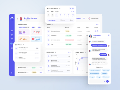 Medical Dashboard Design app appointment chatbot dashboard design desktop doctor health healthcare management medical medical dashboard medicine patient dashboard ui user interface ux