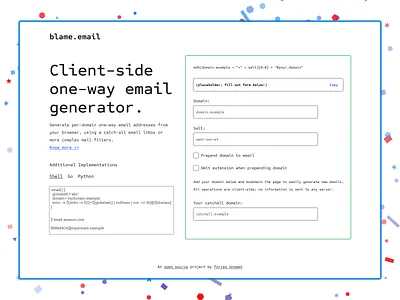 blame.email concept concept idea ui
