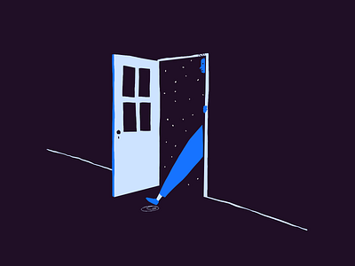 Illustration for We Know You 2d illustration article article illustration cartoon character design digital art digital illustration door editorial illustration illustration medium illustration procreate stepping in stepping out