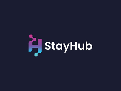 Stay Hub app icon app logo brand kit branding design crypto logo design food logo illustration logo tech logo