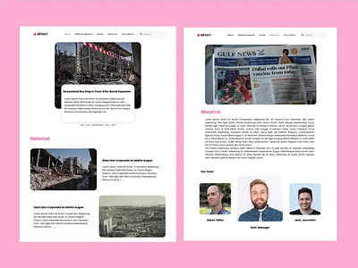 news website UI Design app design design graphic design ui ux xd