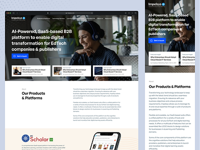 Products and Platform Page design it it company landing page landingpage saas technology trending ui uidesign uidesigner uiux uxui website websitedesign