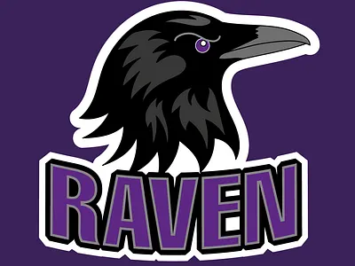 RAVEN - LOGO CREATION art branding communication creation drawing football graphic design illustrator logo logotype sportart sportdesign