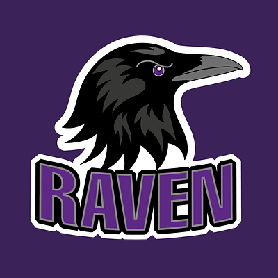 RAVEN - LOGO CREATION art branding communication creation drawing football graphic design illustrator logo logotype sportart sportdesign