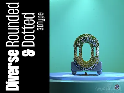 Diverse 3d type Number 1 3d 3d artist 3d type 3d type design 3dfont 3dillustration 3dtype 3dtypo design experimental type gore std type