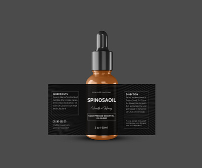 Brand Style Guides And Bottle Label Design For Spinosaoil box design branding design graphic design illustration logo luxurypackaging packagingsolutions vector