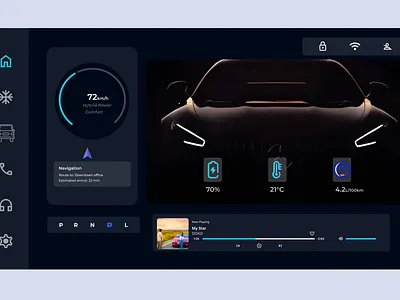 Automotive Interface #DailyUI app branding design graphic design illustration logo typography ui ux vector