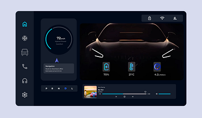 Automotive Interface #DailyUI app branding design graphic design illustration logo typography ui ux vector