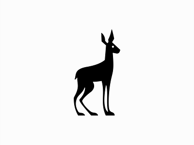 Fawn Logo animal branding buck deer design doe emblem fawn forest icon illustration logo mark nature outdoors simple vector white tail wildlife