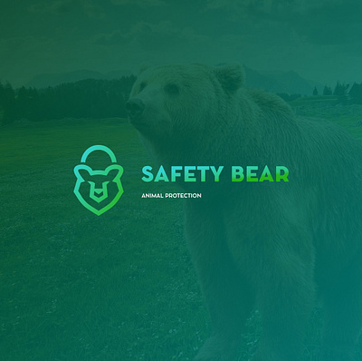 Safety Bear — Logo Design animal logo animal protection animals bear brand figma graphic design greenpeace logo logo design naming nature nature protection