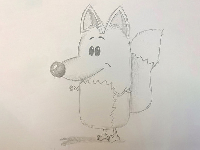 roobi ! animal baby character character design cute design draw fox graphic design illustration pose roobi skech design solid drawing wild animal