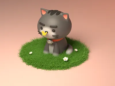 Cat&Butterfly 3d cat