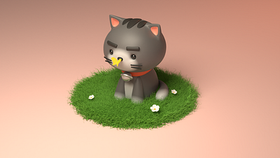 Cat&Butterfly 3d cat