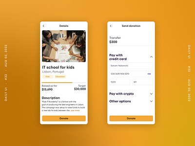 Crowdfunding Campaign 032 dailyui design ui ux web