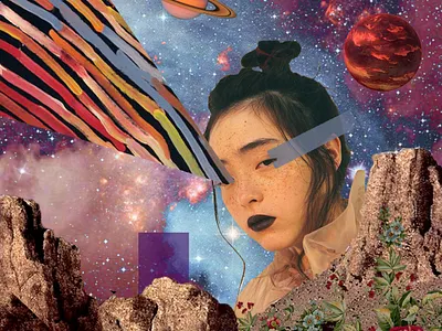 Collage astrology collage design graphic design illustration poster space