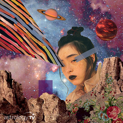 Collage astrology collage design graphic design illustration poster space