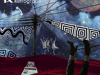 Mercury Retrograde astrology collage design graphic design mercury retrograde poster retro space