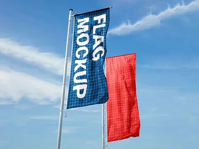 FREE Vertical Flag Mockup PSD download flag free highres mockup psd template vertical