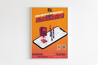 Fingertips design flat graphic design poster vector
