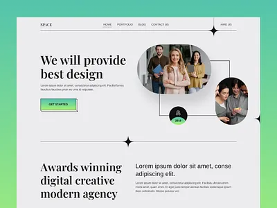 Agency portfolio agency portfolio branding design graphic design illustration illustrator landing page minimal ui user experience user interface ux uxui website
