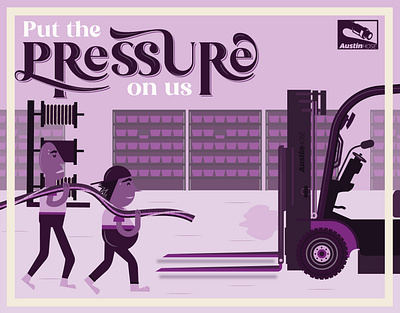 Put the pressure on us design flat graphic design illustration poster vector