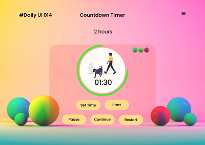 #DailyUI 014/100 countdown timer #designedBy Malthidar