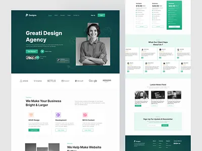 Digital Agency Landing Page Design agency clean cricssain design design agency digital digital agency hero section hero section ui landing page product design ui ui design ui ux ux