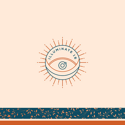 Illuminate conceptual illuminate line art logo