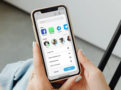 Social Share - Daily UI 010 app appdesign dailyui dailyui010 dailyuichallenge design figma interface ios iphone light mockup share sharing social socialshare ui uidesign uiux userinterface