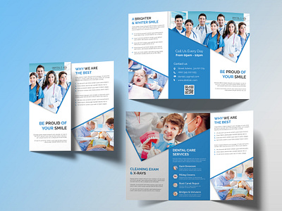 Dental Medical Health Hospital Brochure Dentalbrochure Medicalbr branding brochure brochure design checkup checkups dental dental brochure design designs graphic design health health brochure health care illustration medical medical brochure medicalhealth trifold trifold brochure vector