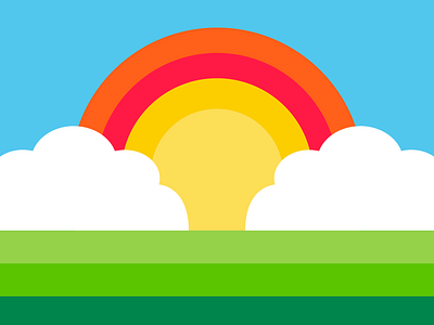 lil sunrise clouds illustration minimalism minimalist sky sun sunrise vector