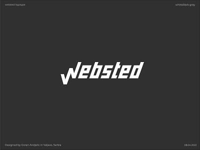 Websted logotype branding design glyphs icon illustration illustrator letters logo logotype mark minimalism type typography vector