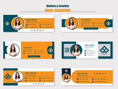 Professional and creative email signature template design branding design email signature email signature template graphic design logo professional email template