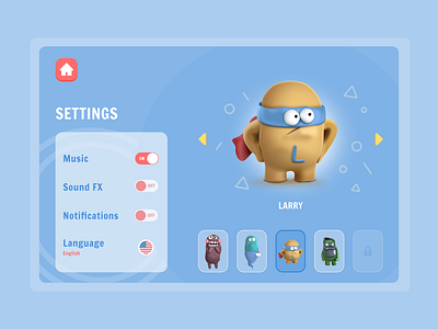 UI Marathon | Settings 3d design game graphic design illustration ui ux