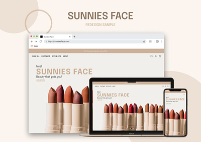 Sunnies Face graphic design ui ux web design