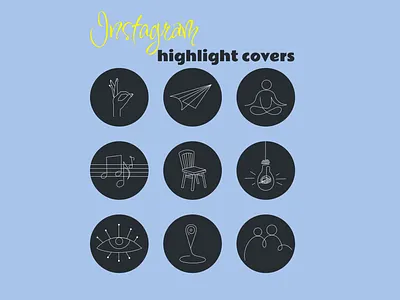 Highlights for Instagram app branding design graphic design illustration logo typography ui vector