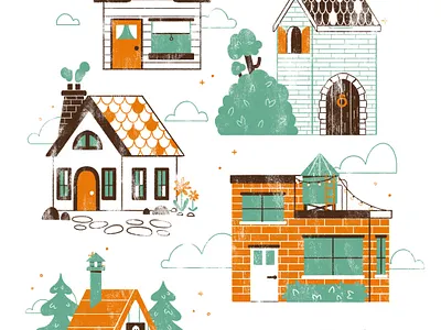 🌿🗝🏠 Home 🌿🗝🏠 cozy illustration cute design digital digital illustration editorial illustration fall home home illustration house house illustration icon illustration icons illustration robin sheldon