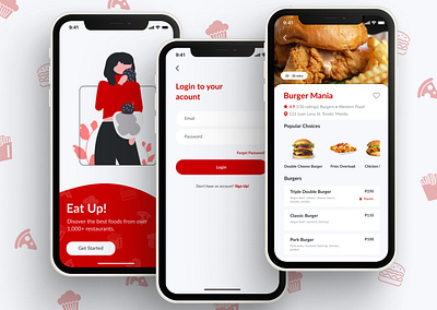 Eat Up! Food App app figma food app mobile design ui