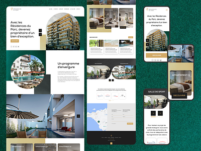 UI/UX Web Design - Residences Du Parc architecture construction design graphic design hero section landing page lujo luxury ui ui design uiux user experience ux web design webdesign webpage website