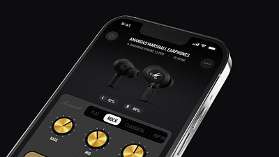 Marshall Earphones Concept - WIP concept earphones headphone illustration ios marshall ui