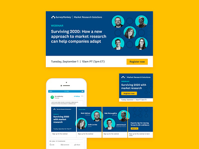 SurveyMonkey Webinar Ads ad design ads ads design advertising design graphic design linkedin ads linkedin post social media ads social media ads design surveymonkey