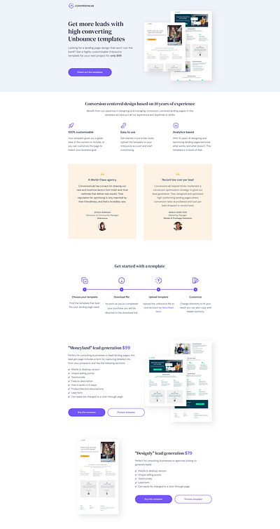 Templates offering landing page cro design landing landing page landingpage unbounce