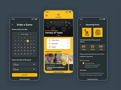 Spotfox app app app design game app game app design mobile mobile app ui ui design ui ux ux