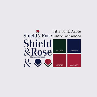 Shield & Rose adobe illustrator beginner brand brand identity branding concept design feedback flower identity logo logo design logodesign logomark logos nature rose shield skincare skincare logo