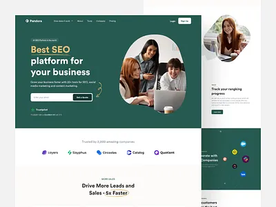 Pandora – SaasSEO Platform animation design dipa inhouse interaction landing page saas seo ui website